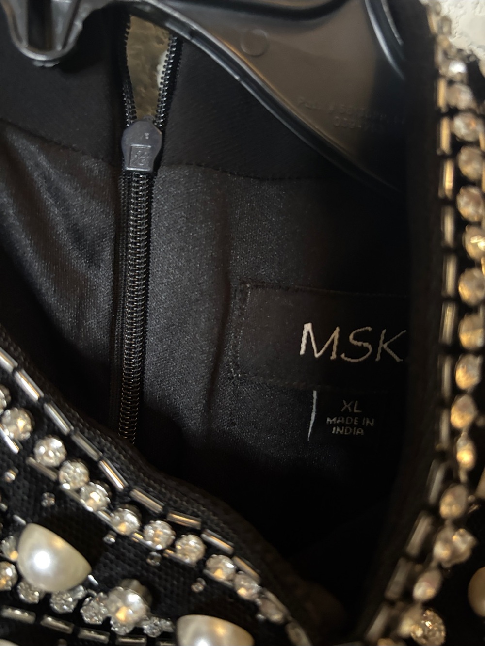 MSK Black Beaded High-Neck Sleeveless Dress - Picture 3 of 8